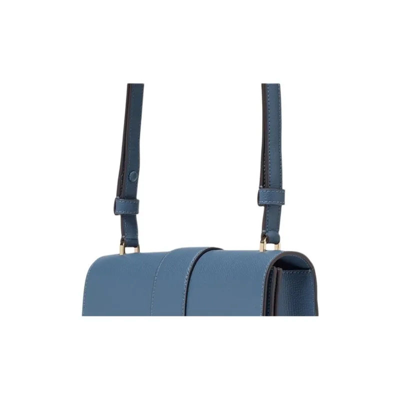 Kate Spade Cow Split Leather Shoulder Bag Medium Size Women's Cyan Stone-4