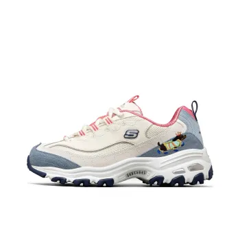 Skechers Anti Slip Wear Resistant Low Top Chunky Sneakers Women's Beige Blue Asia Version