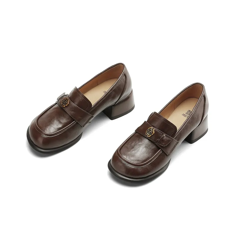 XICUNMINGWU Loafers Women's Black/Dark Brown-9