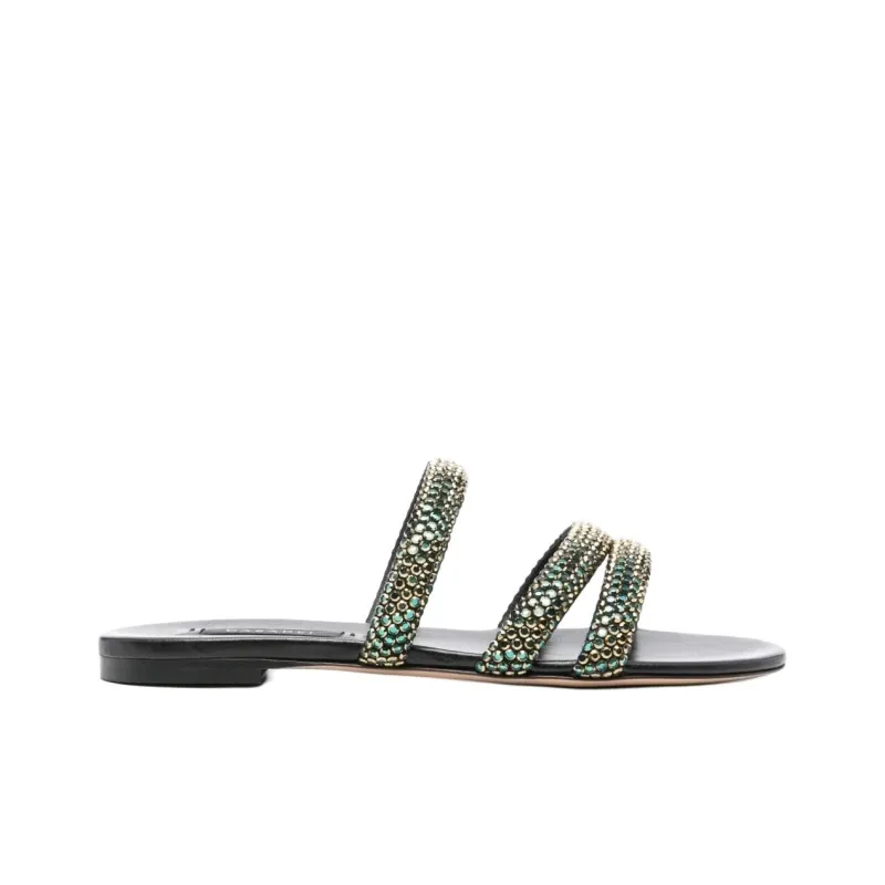 Casadei Slide Slippers Women's Black-1