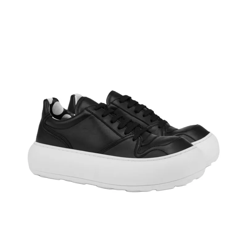 MOSCHINO Round Toe Lace Up Sneakers-2