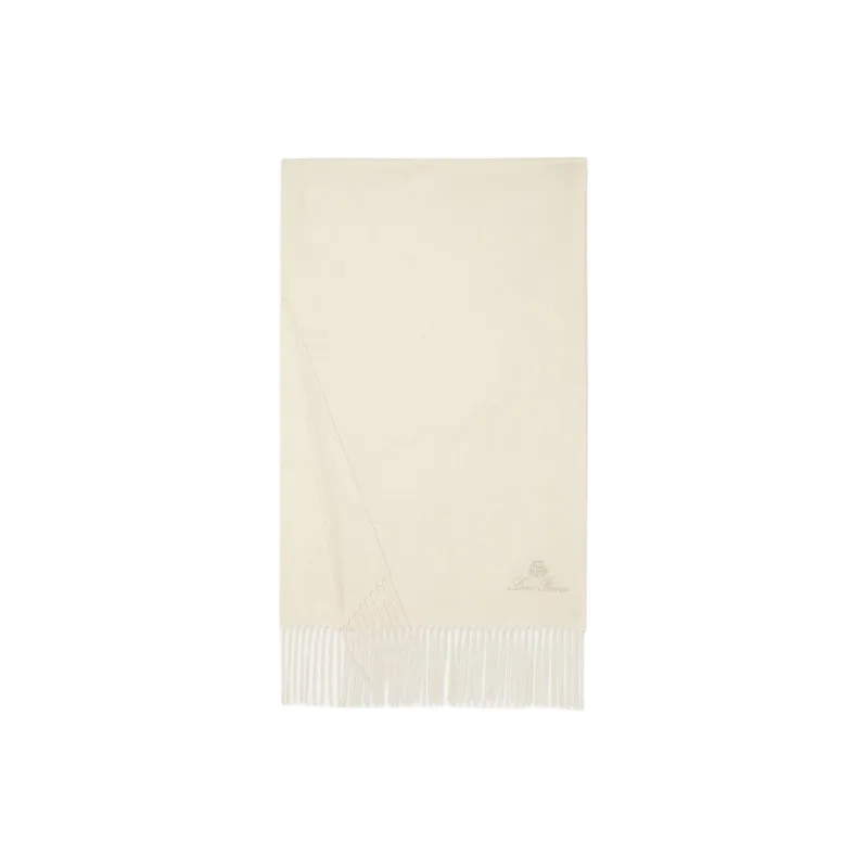 Loro Piana Logo Embroidered Scarf-0
