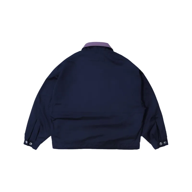 YKHD Jackets Coats Unisex Navy Blue-1