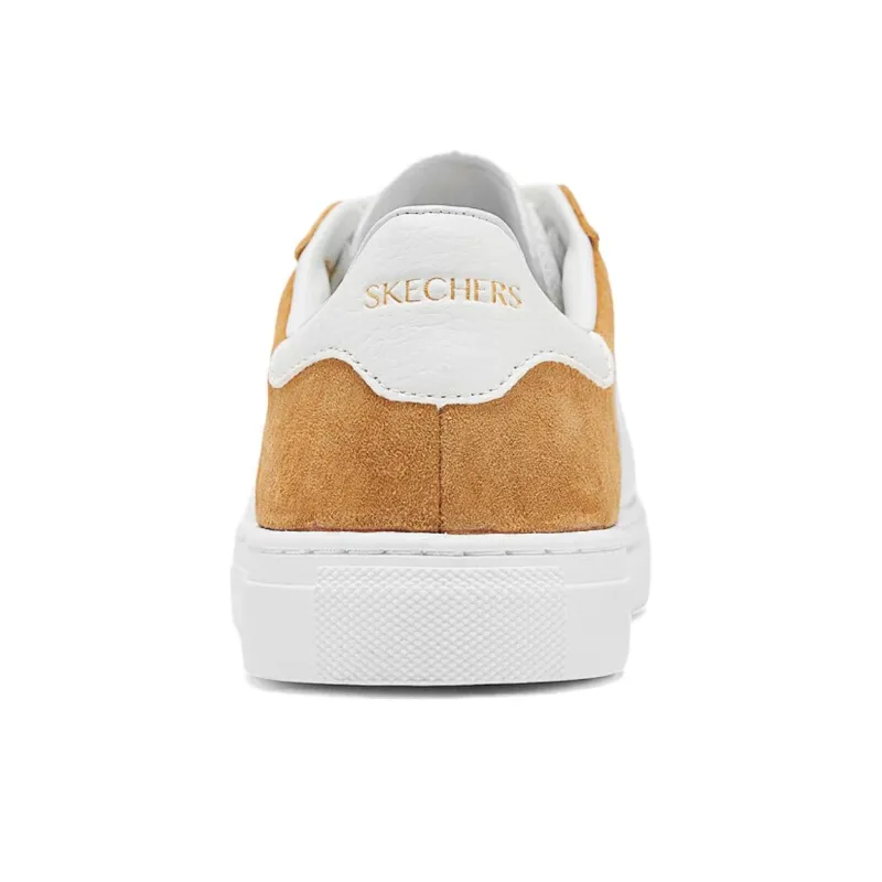 Skechers Court Classics Anti Slip Wear Resistant Low Top Skateboard Shoes Women's Yellow White-3
