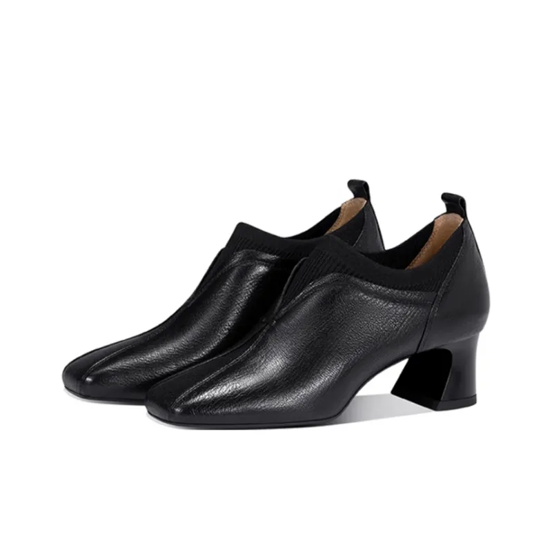 JESSICA SOPHIA Chunky Heel High Heels 5cm Women's Black-2