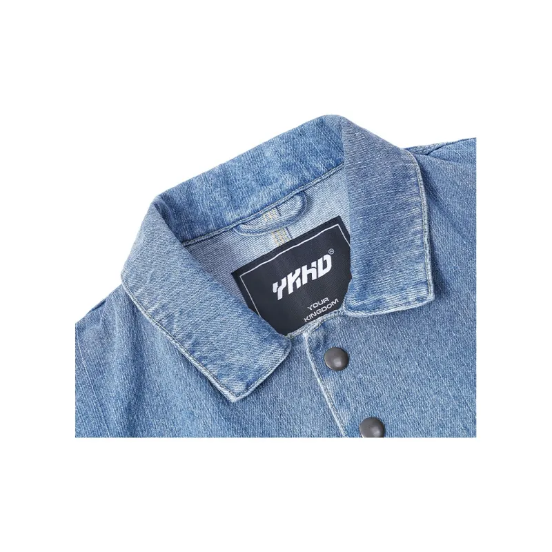 YKHD Denim Jacket Unisex Light Blue-2