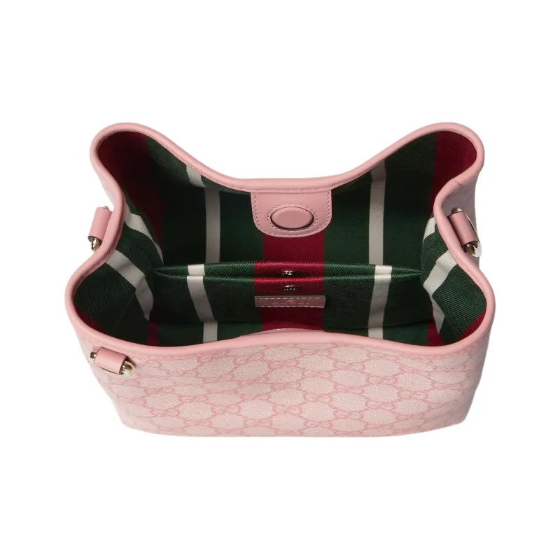 GUCCI Leather Bucket Bag Handbag Mini Women's Light Pink-5
