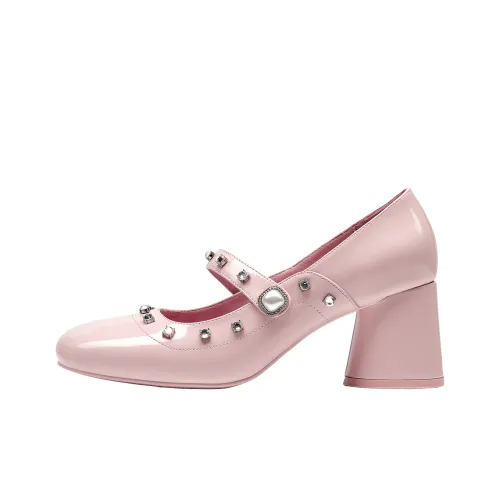 SHOESZOOO 메리 제인 슈즈 인 사랑 무스 핑크 여성