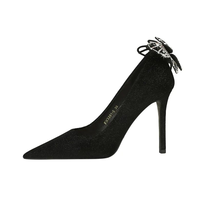 QITUMAUL Slim Heel High Heels 10cm Women's-0