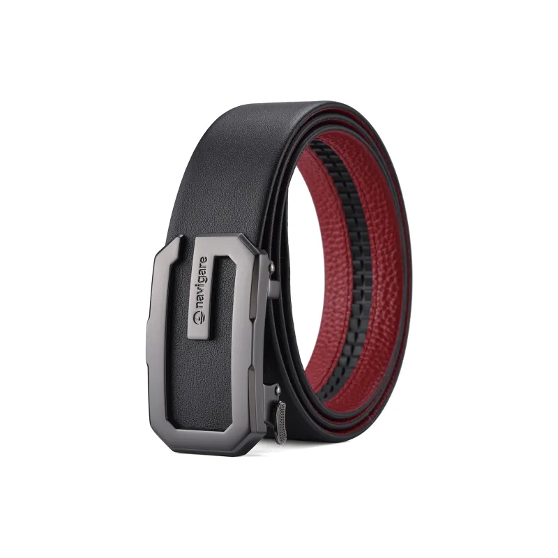 NAVIGARE Top Grain Cow Leather Leather Belts Men's 3.5cm-1