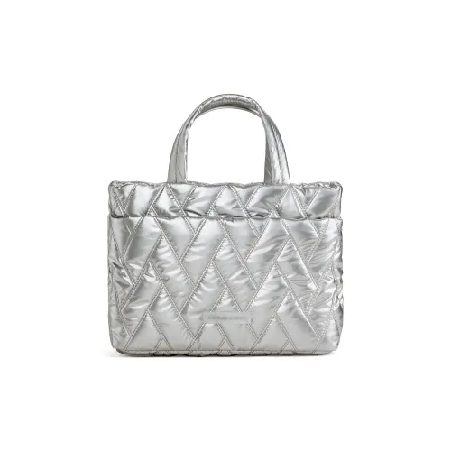 CHARLES&KEITH Nylon Fabric Handbag, Shoulder Bag Medium Size Women's Silver/Guava Pink