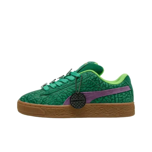 RENZHESHENGUI x PUMA Suede XL Anti Slip Wear Resistant Low Top Skateboard Shoes Men
s Green