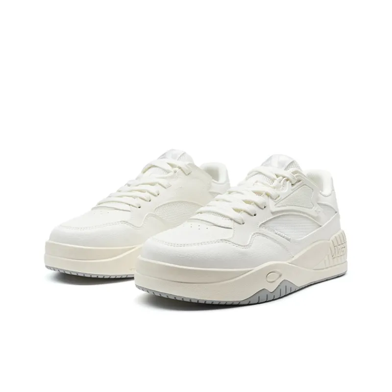 XTEP Air Force One Anti Slip Wear Resistant Low Top Skateboard Shoes Men's Sail White-2