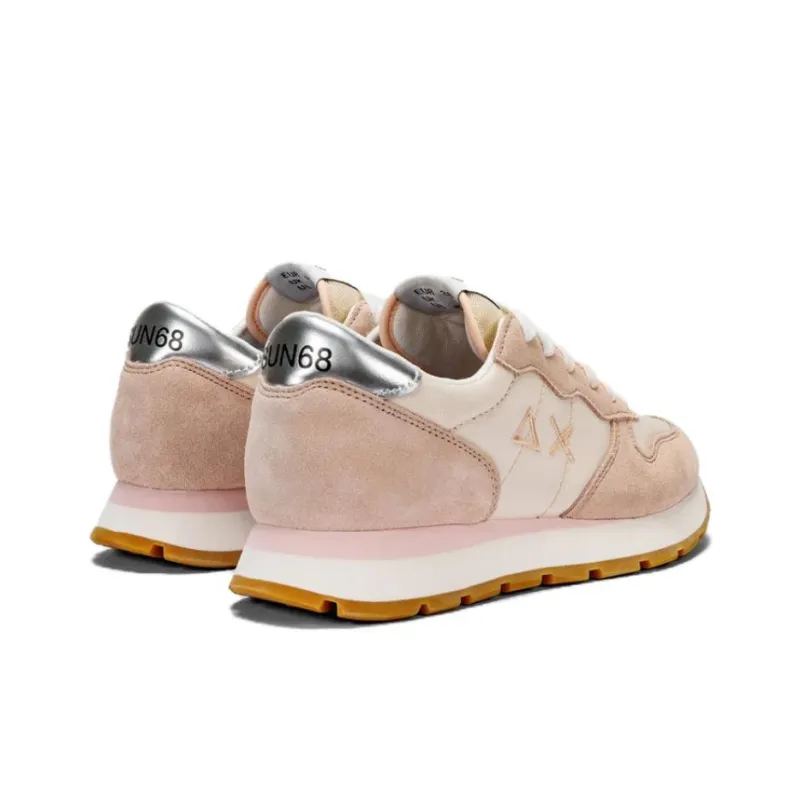 SUN68 Ally Gold Silver Low Top Casual Shoes Women's Rose-2