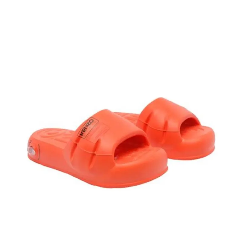 KENZO Rubber Sole Slip Resistant Slide Slippers Women's Orange-1