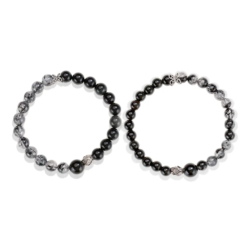 JIACUIYUN Obsidian Bracelets Unisex-6