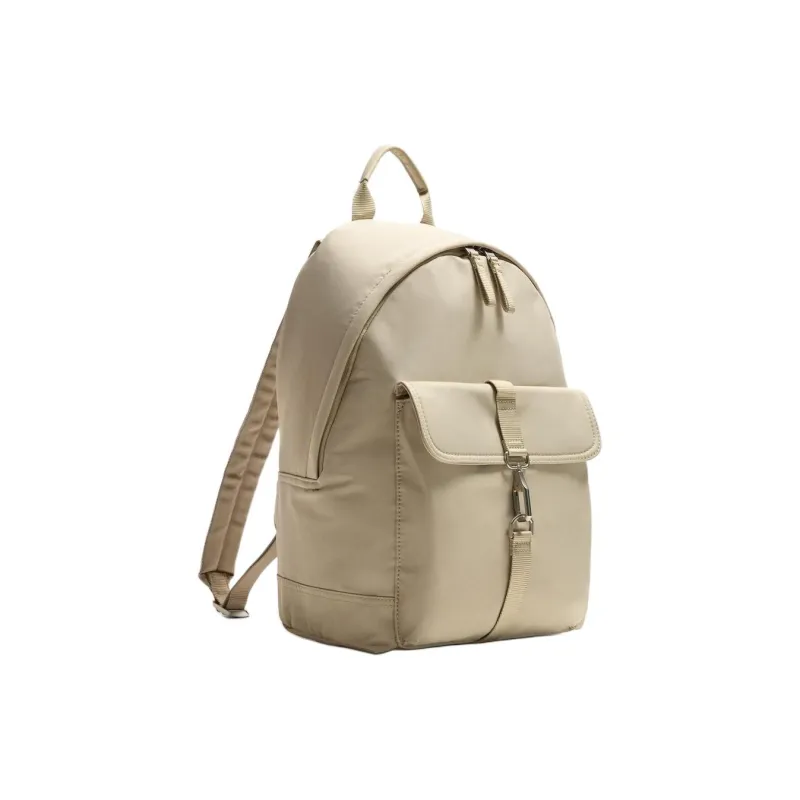 ZARA Polyester Backpack Unisex Gray White-1