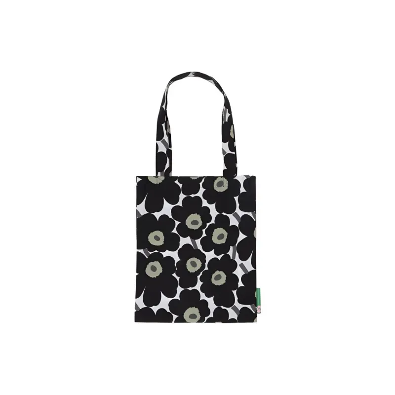 Marimekko Unikko 60th Cotton Tote Bag Shopping Bag Shoulder Bags Mini Women's Black-0