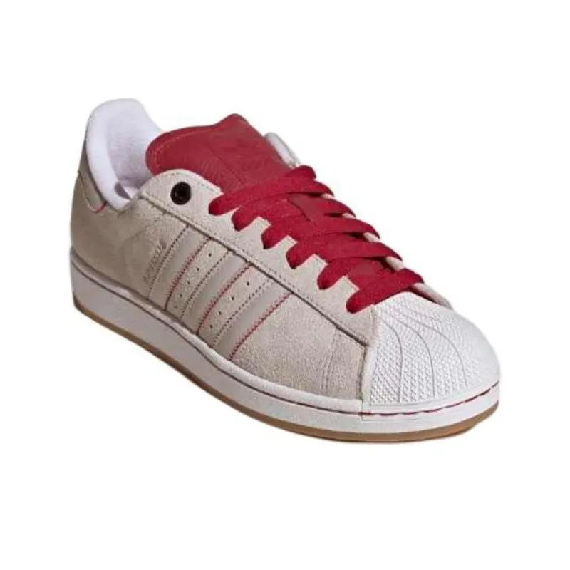 Adidas Originals Superstar 2 Anti Slip Wear Resistant Low Top Skateboard Shoes Unisex Pink-2
