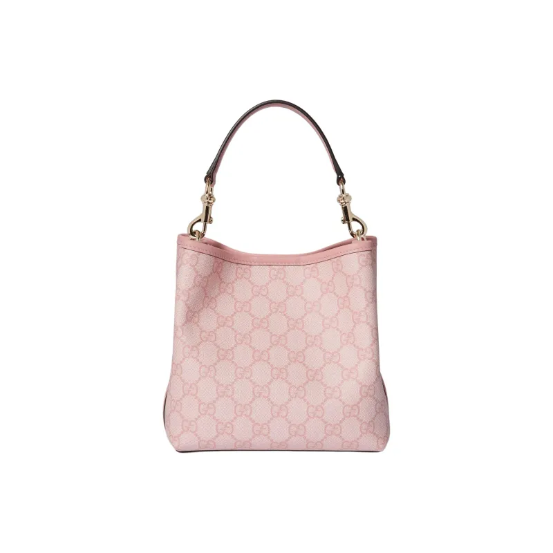 GUCCI Leather Bucket Bag Handbag Mini Women's Light Pink-4