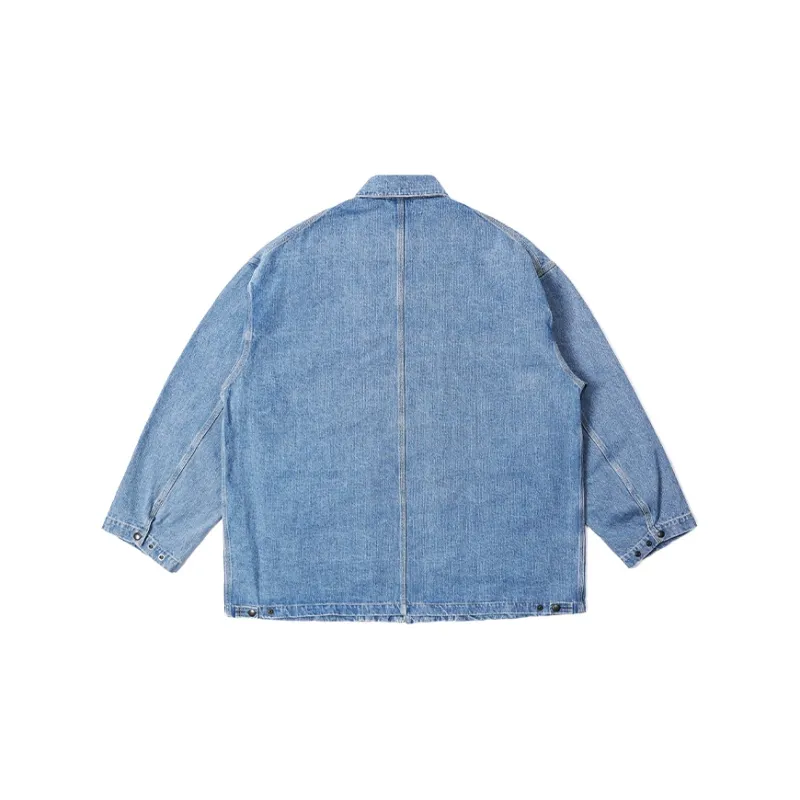 YKHD Denim Jacket Unisex Light Blue-1