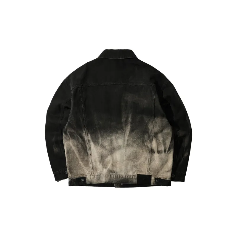 HLA Jackets Men Black Denim Gradient Dark 01-1