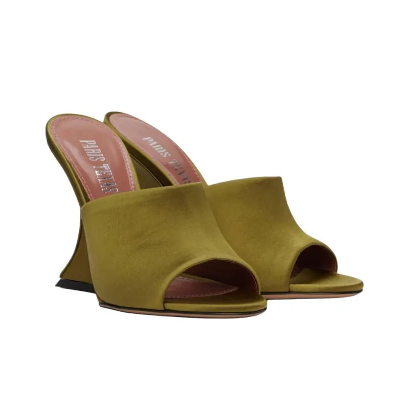 Paris Texas Slide Slippers Women's Army Green-2