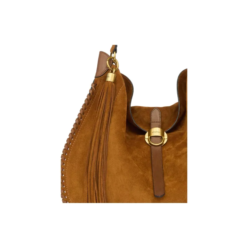ISABEL MARANT Calf Suede Crescent Bag Shoulder Bag Women's Brown-4