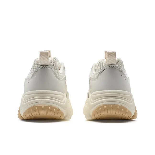 XTEP Nomadic Abrasion Resistant Lightweight Cushioning Low Top Casual Shoes Women's Tea White-4