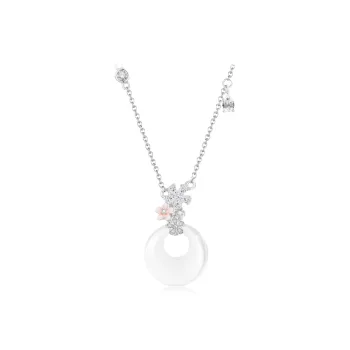 Double Happiness Gift Chalcedony Jade Necklaces Unisex