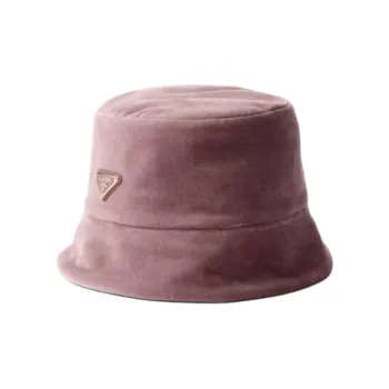PRADA Velvet, Metal, Enamel Bucket Hats Women's Pink