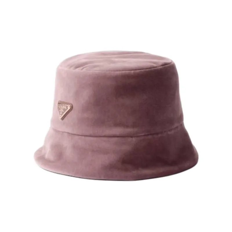 PRADA Velvet, Metal, Enamel Bucket Hats Women's Pink-0