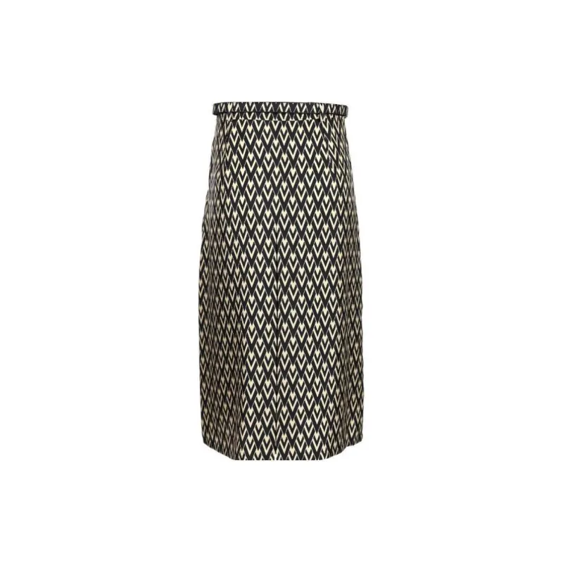Valentino Toute La V Pleated Midi Skirt-1