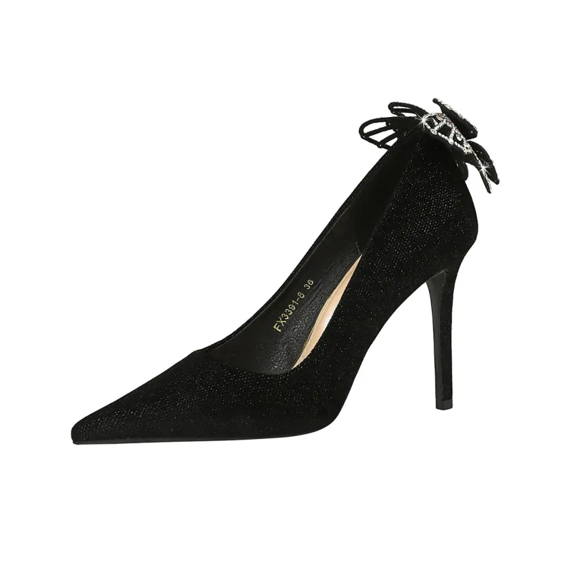 QITUMAUL Slim Heel High Heels 10cm Women's-1