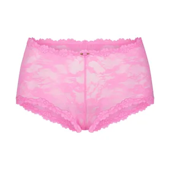 SKIMS Valentine's Day Collection SS25 STRETCH LACE BOY SHORT Boxer Shorts Women's 1 Pack SUGAR PINK/Sugar Pink