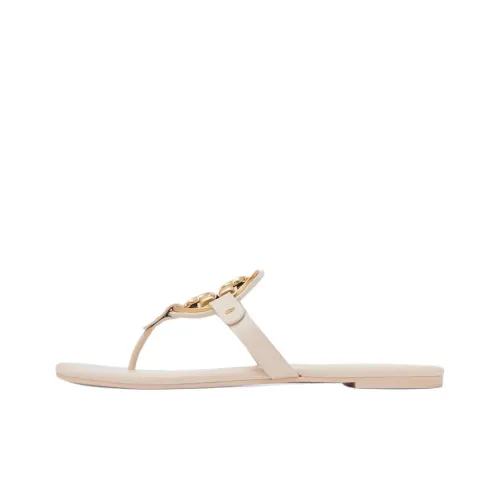 TORY BURCH Miller Flip Flops Women's Ecru