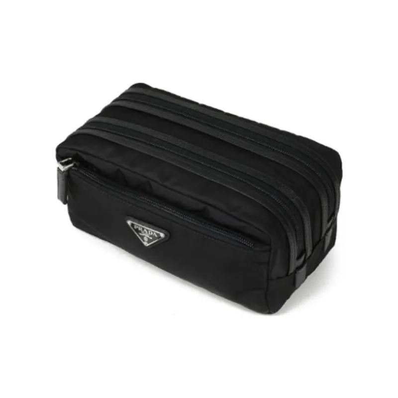 PRADA Recycled Nylon Toiletry Bag Men's Black-4