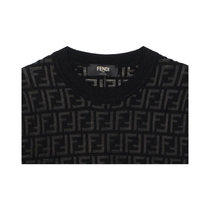 FENDI Allover Ff Jacquard Crewneck Jumper-8