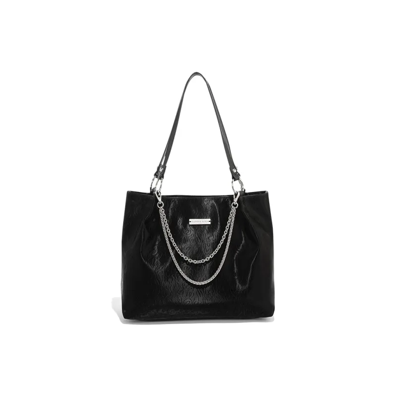 CLEVER& KETCH PU Tote Bag Shoulder Bag Regular Women's Black/Pink-0