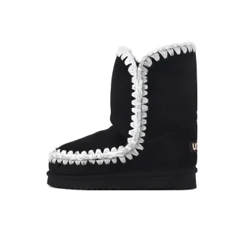 Mou Whipstitch-detail Suede Eskimo Boots