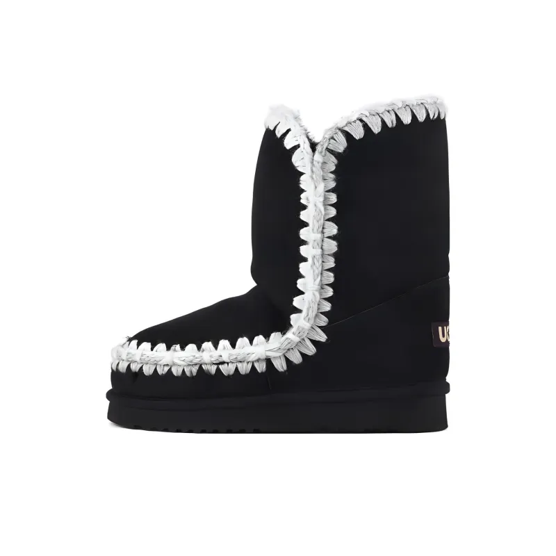 Mou Whipstitch-detail Suede Eskimo Boots-0