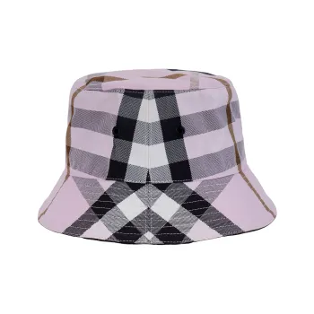 Burberry Logo Detail Check Cotton Bucket Hat