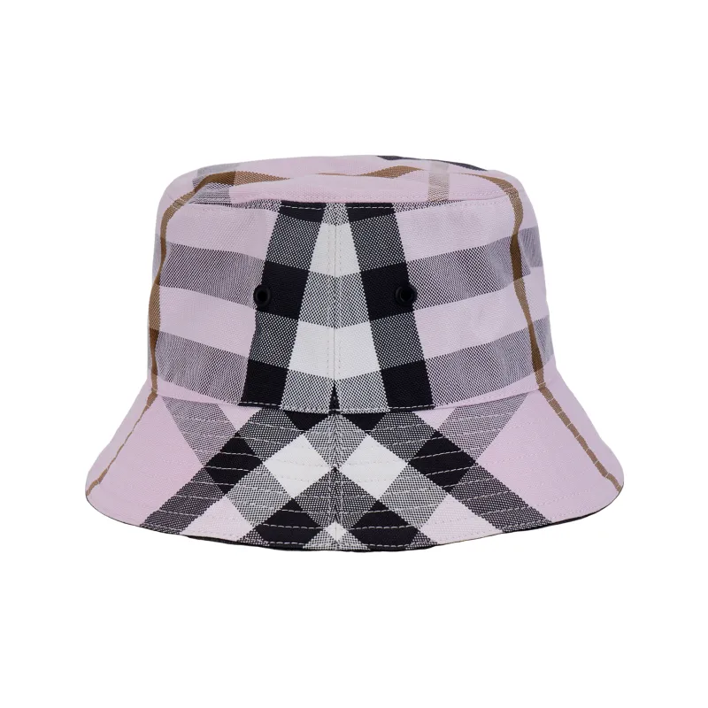 Burberry Logo Detail Check Cotton Bucket Hat-0