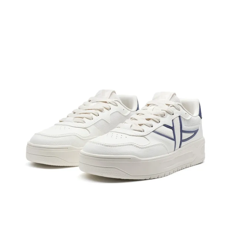 XTEP Air Force One Coverage Anti-Slip And Wear-Resistant Low-Top Skateboard Shoes Men's Sail White With Smoky Purple-2