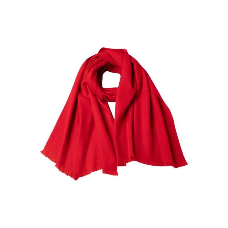 Red Bean 30% Cashmere 70% Wool Knit Scarves Unisex-58