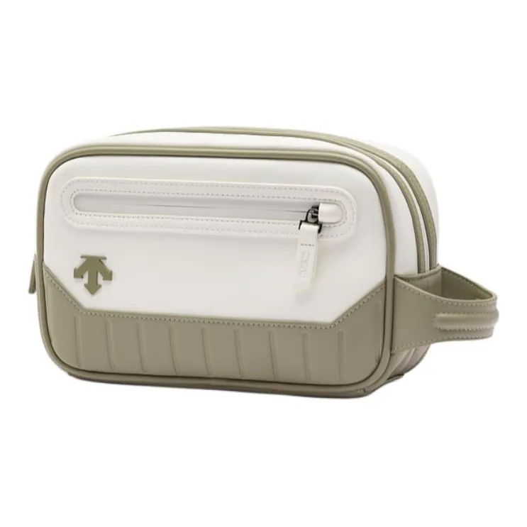 DESCENTE Field Collection Microfiber Leather Clutch Regular Men's White & Green-1
