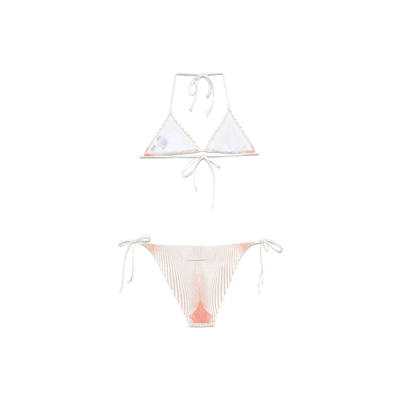 Jean Paul Gaultier Tied Fastened Striped Bikini-1