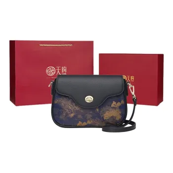 Pmsi Cow Leather Shoulder Bag Women's Black