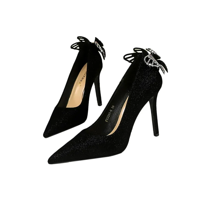 QITUMAUL Slim Heel High Heels 10cm Women's-2