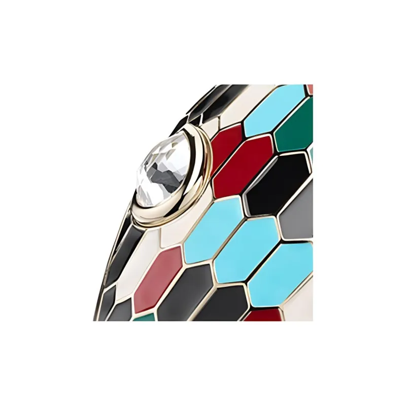 BVLGARI Mary Katrantzou X BVLGARI Brass Snake Material Evening Party Bag Handbag Clutch Women's Multicolor-4